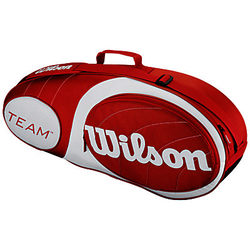 Wilson Team Collection 3 Pack Tennis Bag, Red/White